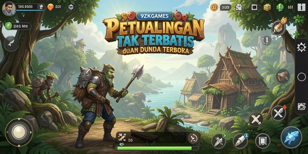 Screenshot dari gameplay <strong>9ZKGAMES</strong> yang menggambarkan keindahan dunia terbuka.