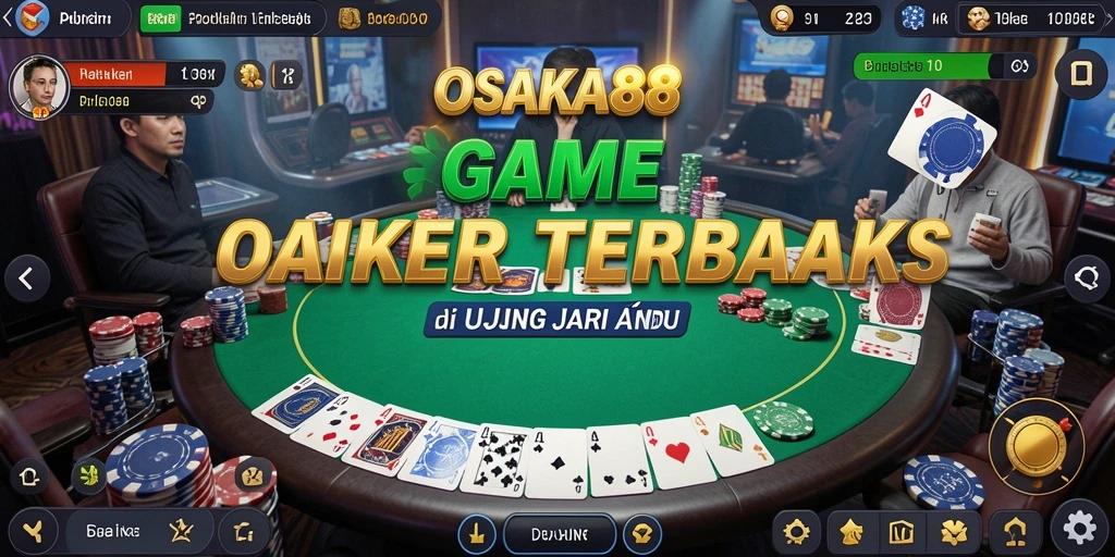 Tampilan gameplay menarik OSAKA88 saat bermain poker.