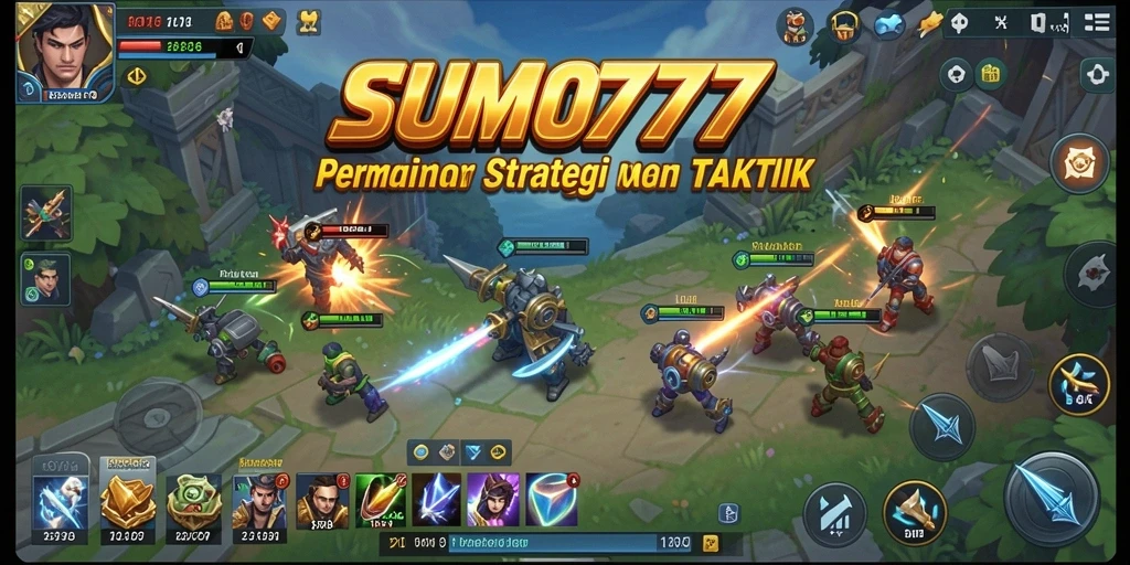 Tampilan gameplay SUMO777 yang menantang dan strategis.
